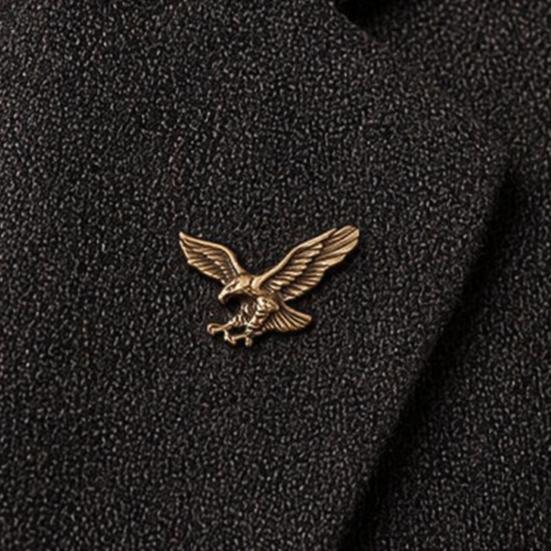 Brooch Men Brooch Eagle Design Lapel Pin with Invisible Buckle