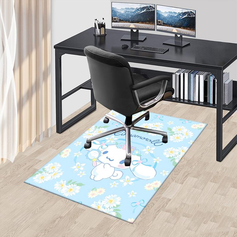 

Cinnamoroll Anime Cartoon Design Chair Mat Non-Slip Carpet for Office Home Decoration Living Room Bedroom Game Room Dormitory.E051 60cm by 90cm