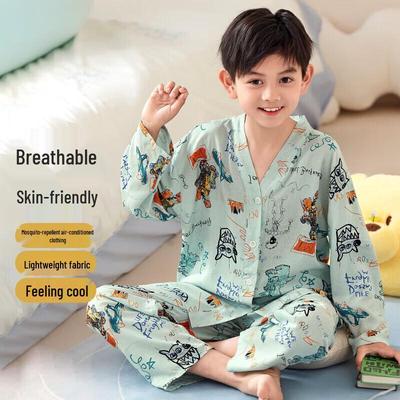 Purple Blossom Boys' Long-Sleeve Pajama & Homewear Set