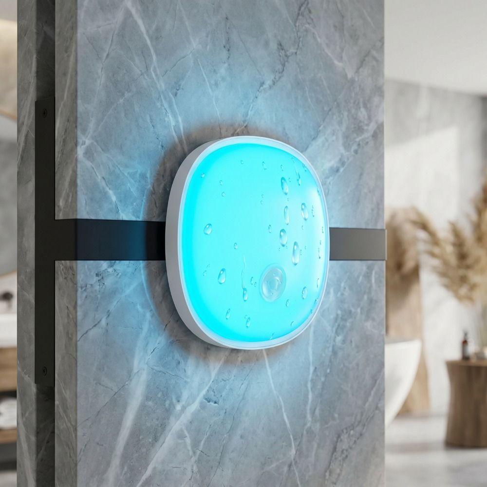 IP65 Waterproof Rechargeable Shower Light 300LM Bright 16 Colors Touch Remote Shower Light Touch Remote Controlled 6 Inch