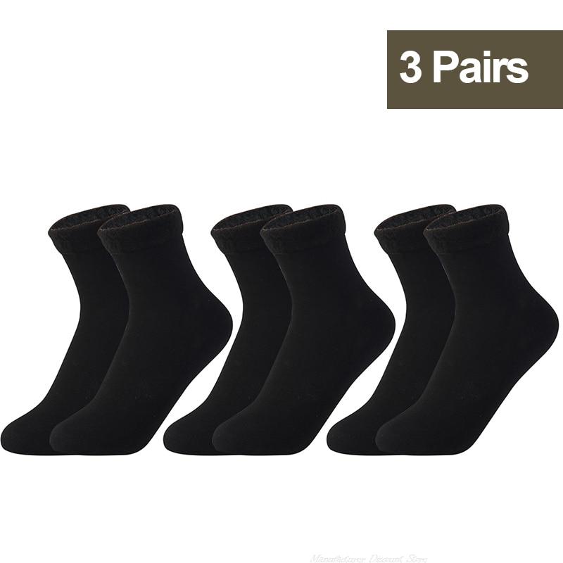Winter Snow Socks Women Men Velvet Thickened Medium Tube Solid Color Floor Thermal Floor Sleep Socks Cashmere Socks