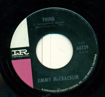 Disque 7 pouces JIMMY MCCRACKLIN - Think / Steppin' Up In Class 66129 Imperial 1965 US Soul/Funk Occasion