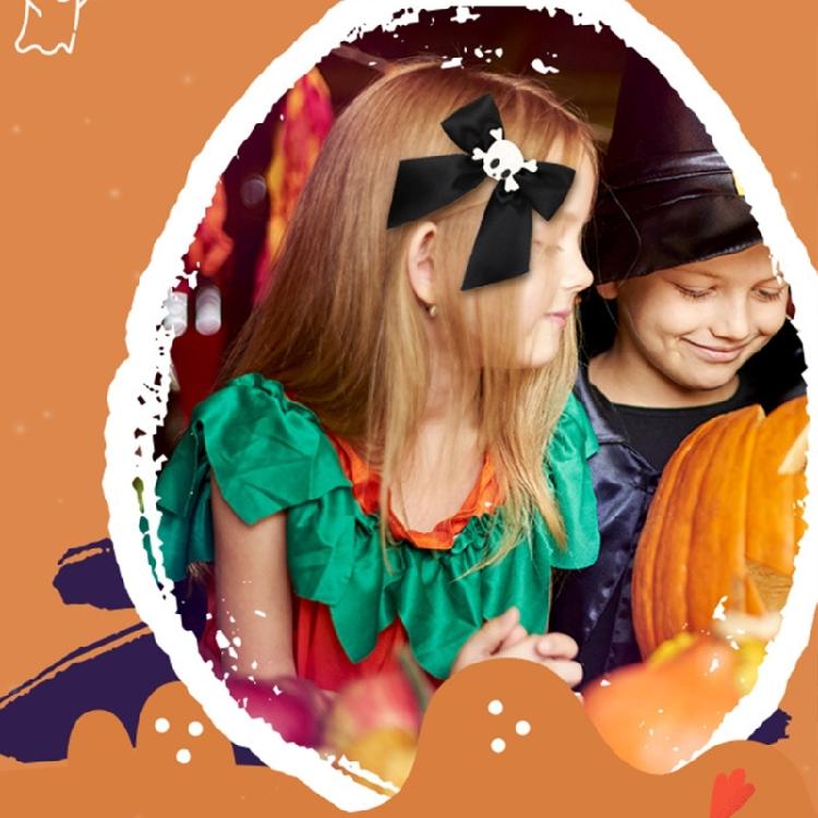 1 Paar Punk 90er Ästhetik Schleife & Totenkopf Haarnadel für Frau Charme Haarspange