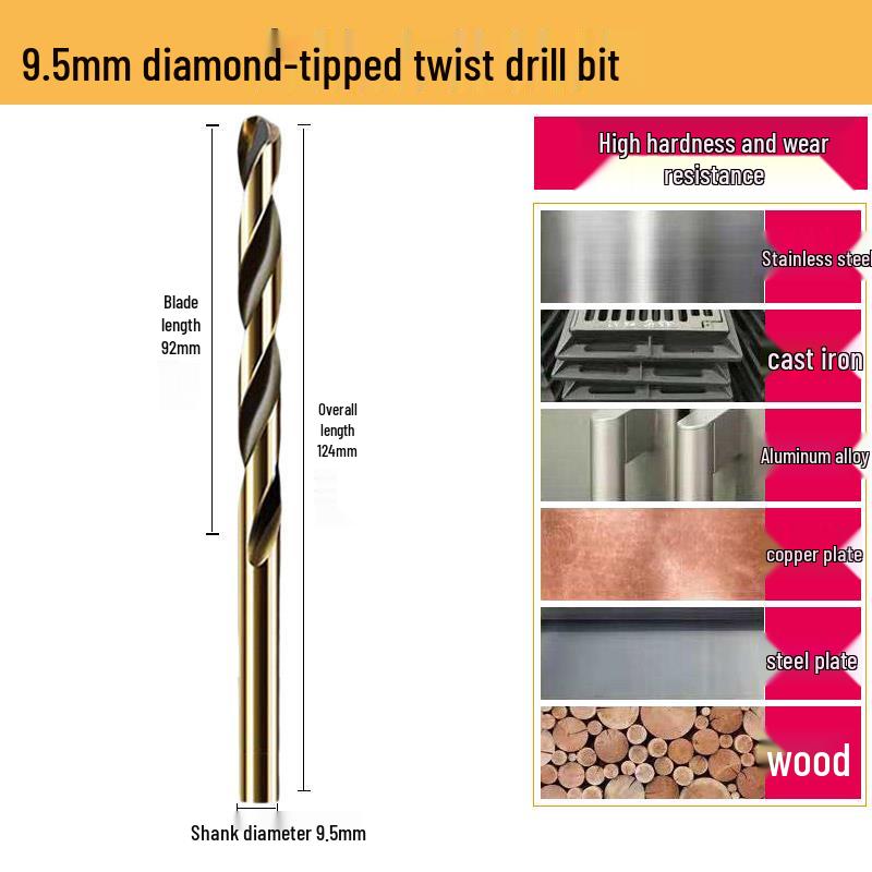 High-Strength Cobalt Stainless Steel Twist Drill Bit with Straight Shank