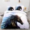 Unicorn Duvet Cover Set Twin Size White Unicorn Bedding Set Girls Kids 3D Purple Gifts for Children Teens Polyester Bedding Set