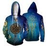 New Tattoo Printed Sweatshirt 3d Zipper Hooded Sweatshirt