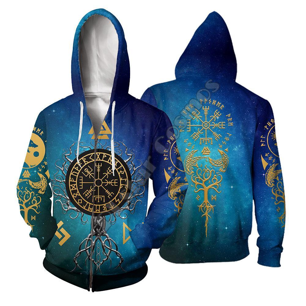 New Tattoo Printed Sweatshirt 3d Zipper Hooded Sweatshirt
