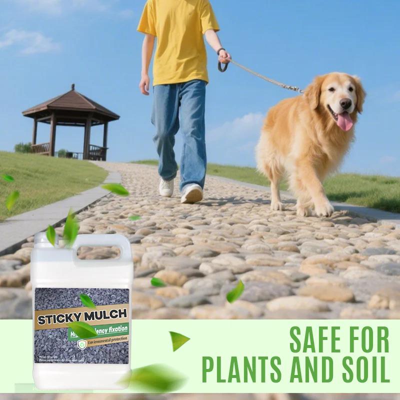 Colla per Rocce Colla per Pietre Paesaggistiche Anti-Ingiallimento Adesiva Copertura del Terreno Legante per Ghiaia Per Cortili Esterni Giardino Patii Vialetti
