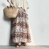 Skirt Women Summer Casual Versatile Elastic High Waist Loose Skirt Oversize Stretchy Cotton Dresses