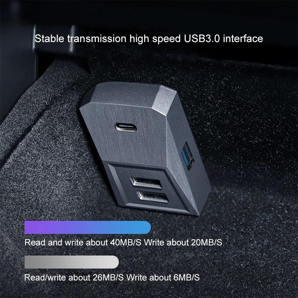 Handschuhfach USB-Hub für Tesla Model 3 Y Highland 2024 2023 2022 Digitales Display Splitter Handschuhfach Dockingstation Datenübertragung