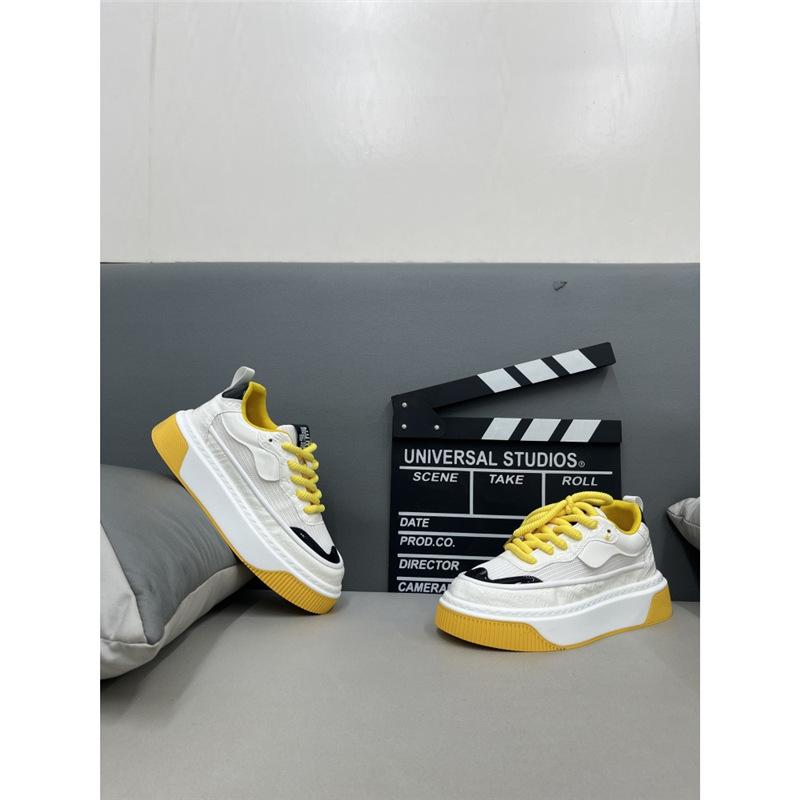 Summer new breathable mesh thick-soled comfortable lace-up casual board shoes bm