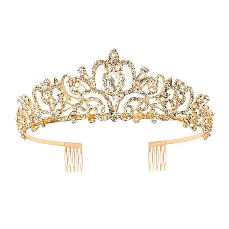 Bridal Crown Hair Accessories Wedding Crown Tiara Fairy Princess Hair Crown Simple Rhinestone Headband