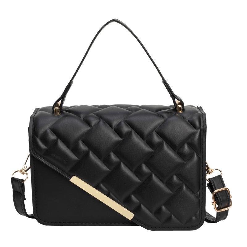 Fashion Handbag Solid Color Shoulder Bag Niche High Sense Hardware Small Square Bag Versatile Messenger Bag Tide