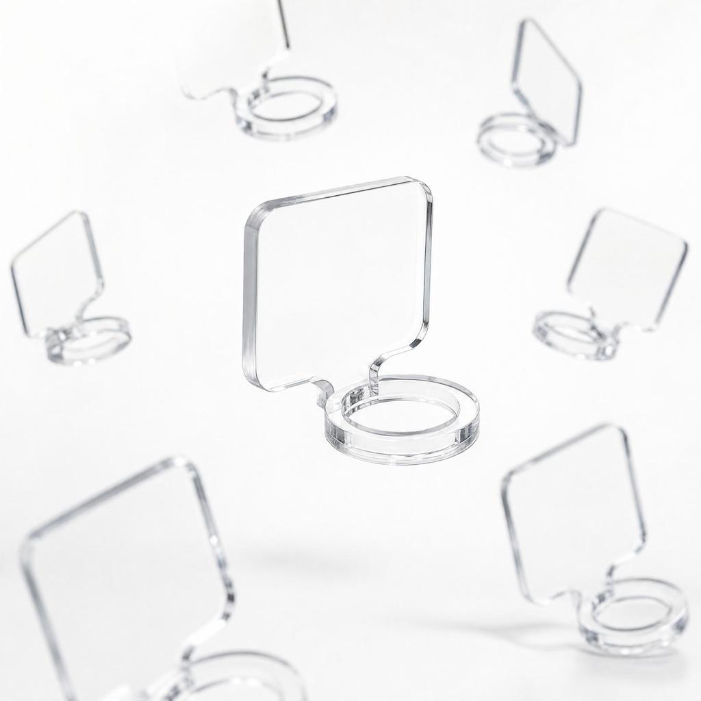 12 Pieces AirPlant Holder with Pad Acrylic Planter for Office Walls, Openings
