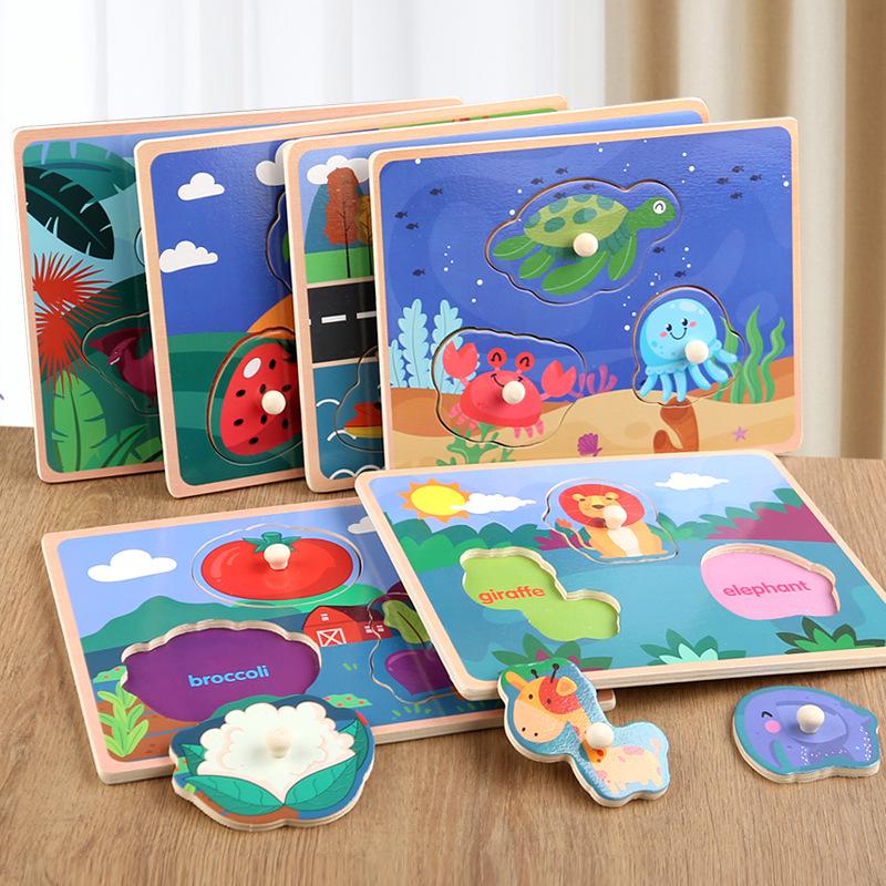 

Montessori Shape and Color Matching Puzzle Board for Toddlers
