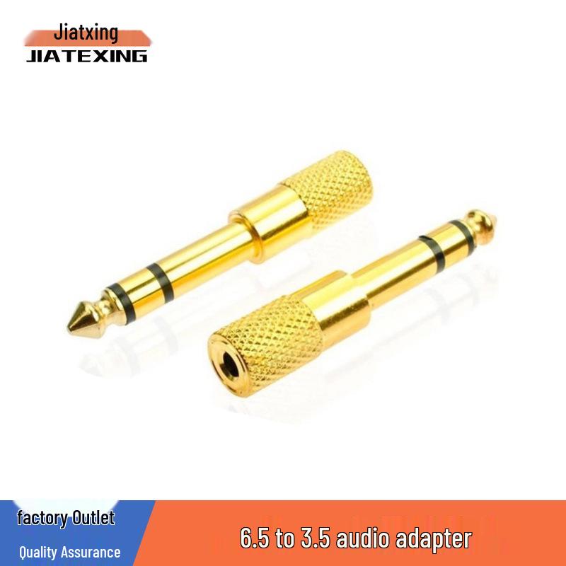 

Аудиоадаптер 6,5 мм на 3,5 мм: Конвертер для микрофона и наушников, гнездо 3,5 мм на штекер 6,35 мм