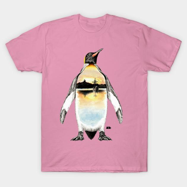 T Shirt Women Penguinscape Harajuku Print Kawaii Tshirt Summer Short Sleeve Female T-Shirt Top Tee