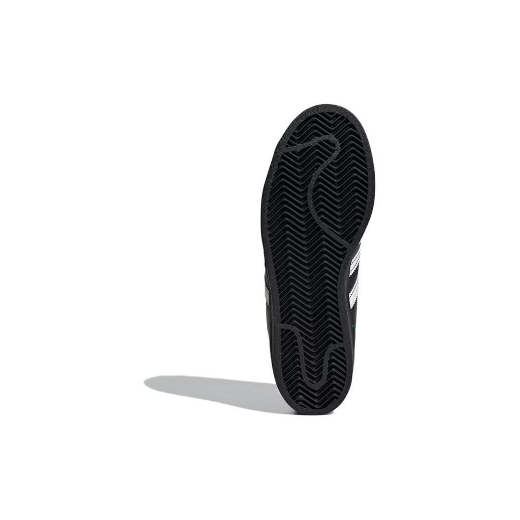 Adidas Kseniaschnaider X  Originals Superstar Core Black Night Flash Solar Green Round Toe Comfortable Low Top Sneakers Unisex Sneakers IE0365