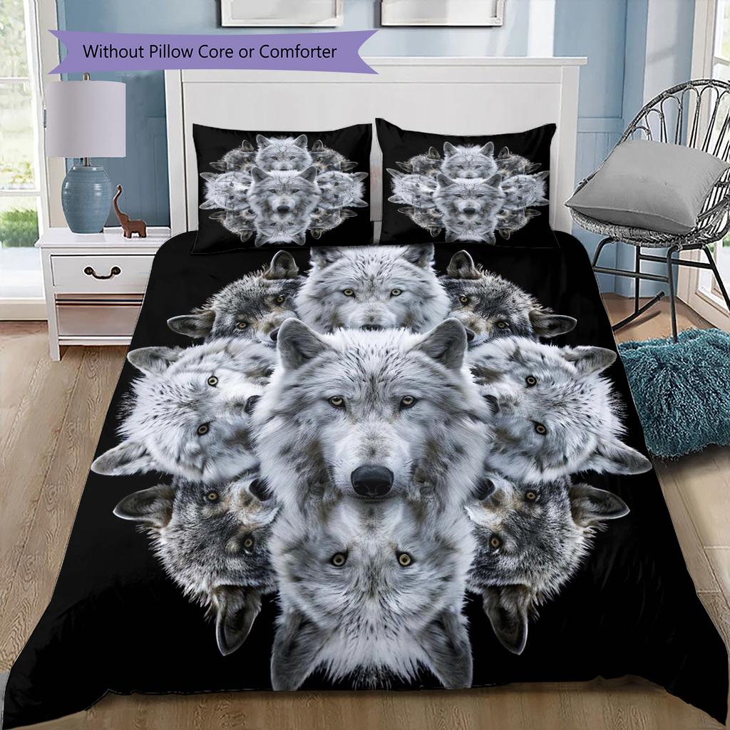 Cartoon Pattern Bedding Quilt Set Quilt Cover Pillowcase Home Decoration Birthday Gift (1 * Duvet Cover + 2 * Pillowcase, Without Core)