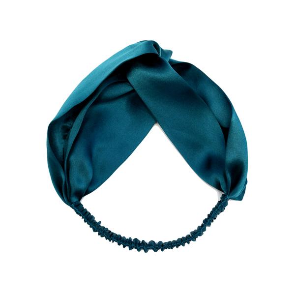 100% Mulberry Silk Headbands for Women Vintage Cross Elastic Head Wrap Hair Accessories 16 Momme