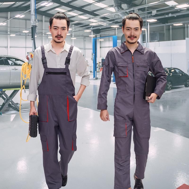 Men's Multi-Pocket Dustproof Workwear Overalls - Durable and Dirt-Resistant Auto Repair Suit