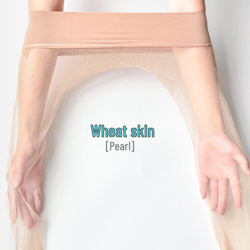 Seamless Pearlescent Stockings: Silky, Shimmering, Transparent Summer Tights for Women
