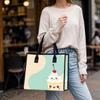 Cute Kawaii Cupcake Print Canvas Tote Bag Casual Daily Use Shopping Handbag for Girls Women Lightweight Reusable Grocery Shoulder Bag