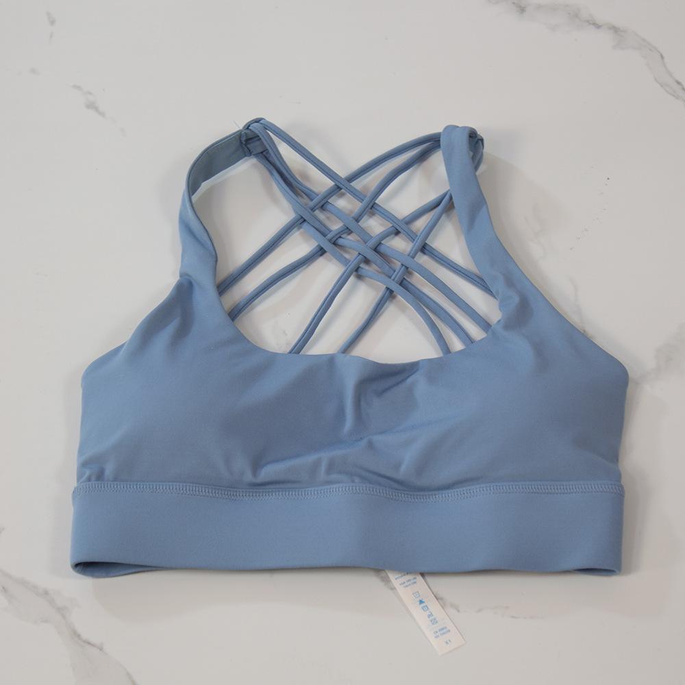 SWIFT SPEED Women's Eight-Strap Sports Bra - Comfortable, High Elastic, Nude Feel for Yoga & Fitness