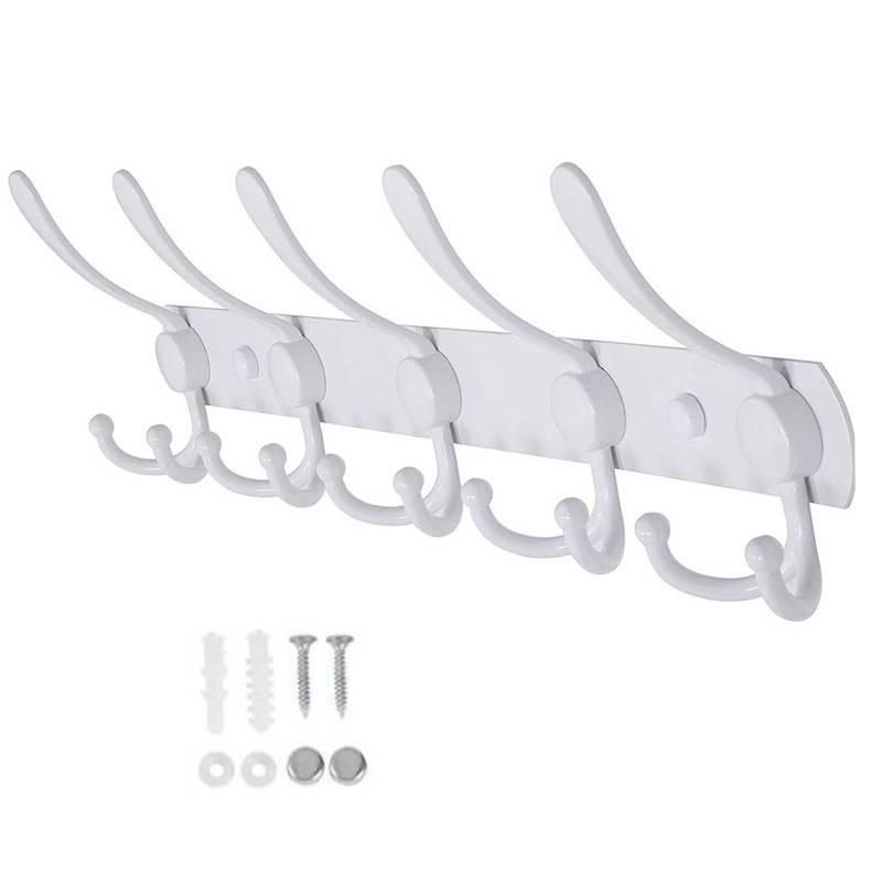 Mounted Wall White Heavy Duty Hanging Hook Bracket For Bathroom Hotel Back Door