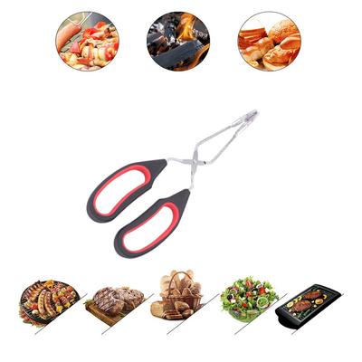 Zange mit Kunststoff-Silikon-Nahrungsmittel-Back-Brot-Klemme BBQ-Grill-Drahtzange