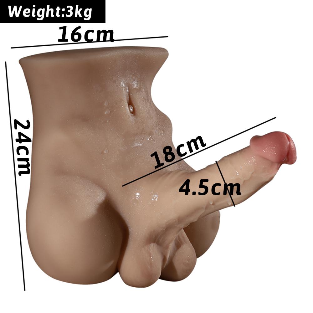 3kg Męski Masturbator Realistyczny Tyłek Dildo Prawdziwy Anal Masturbacja Penis Seks Lalka Cipka Masturbator