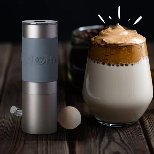 KINGrinder K2 Hand Coffee Grinder with 140 Internal Grinding Levels, Conical Metal Blades for Uniform Grinding, and a Maximum Capacity of 20-25g