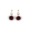 Pearl fur ball earrings, plush ball earrings, personalized versatile winter mink jewelry