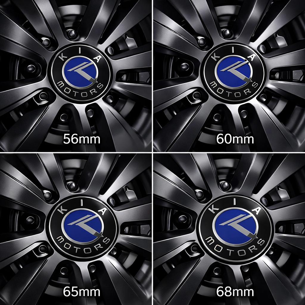 ENTQ1 4pcs 56mm 60mm 65mm 68mm Car wheel emblem Wheel Center Hub Cap auto Rim refit badge covers sticker styling accessories For kia 54A