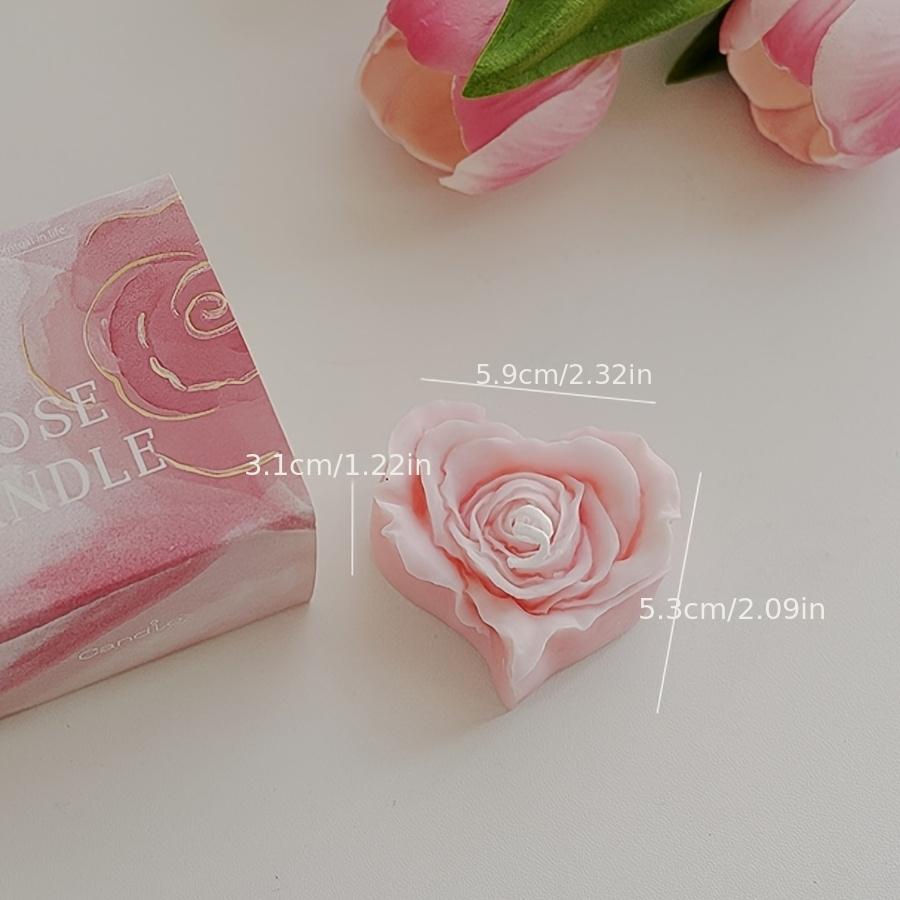 1pc Valentine s Day Scented Candle Red Pink Rose Heart Candle Proposal Engagement Anniversary Party Gift Decoration ornament