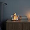 Durable Holiday Party Decorations Ghost Ornament with Warm Light, Cute Spooky Luminous Figurine, Seasonal Home Supplies Resin Night Light for Tabletop