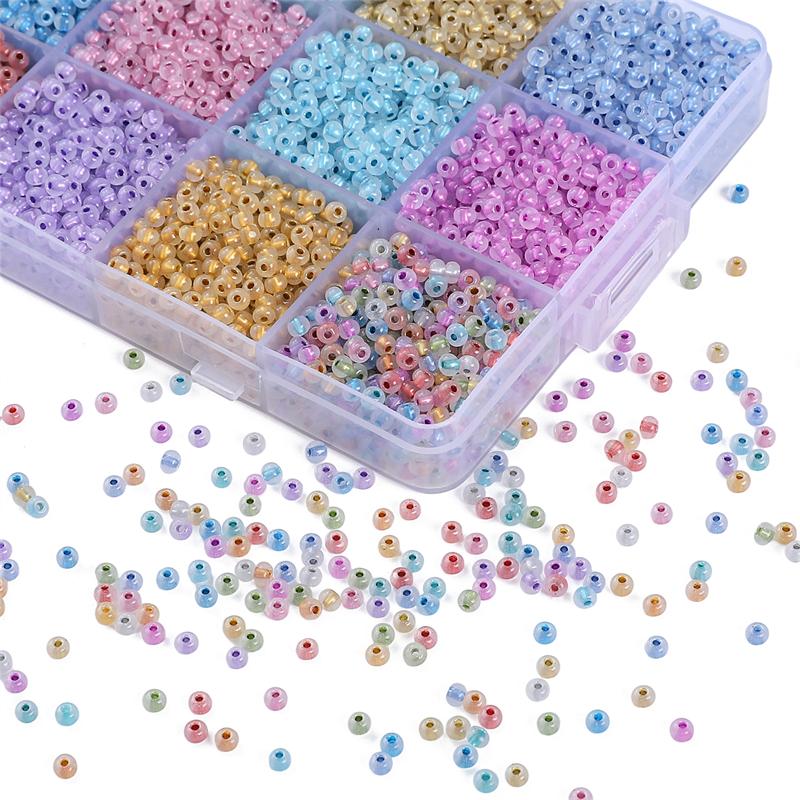450G Charm Czech Glass Protein Silver Plating Seed Beads DIY Bracelet Necklace For Jewelry Making Accessories