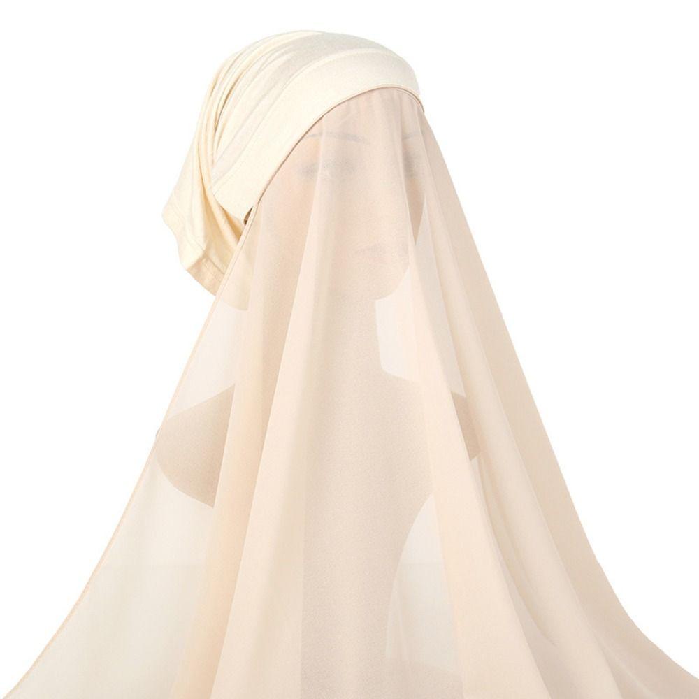 Plain Chiffon Chiffon Shawl Modal Hijab Cover Stylish Long Scarf Islam Inner Scarf