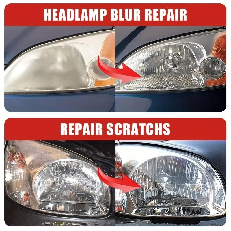 Car Headlight Restoration Polishing Kit - Scratch Remover and Oxidation Cleaning Repair Paste, for Headlight Assembly
