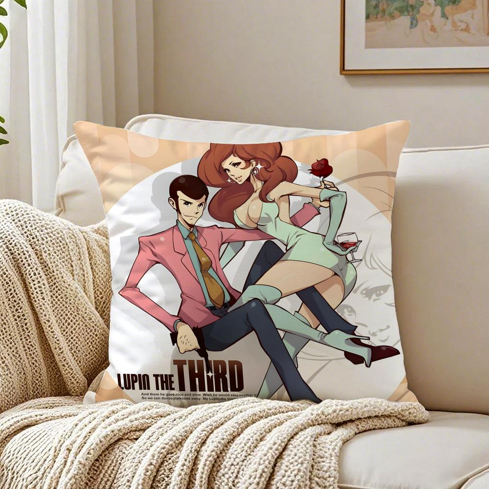 

Lupin the Third anime Cushion Cover Pillowcase Antidustmite living Room Sofa Decor Cushion Room 30X30cm