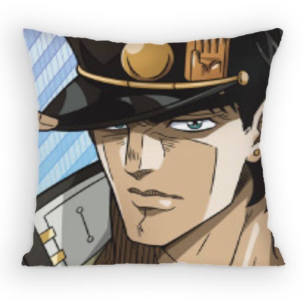Anime JoJo Kujo Jotaro Pillow Case Sofa Living Room Bedroom Headboard Backrest Cushion Square Cushion Nap Time