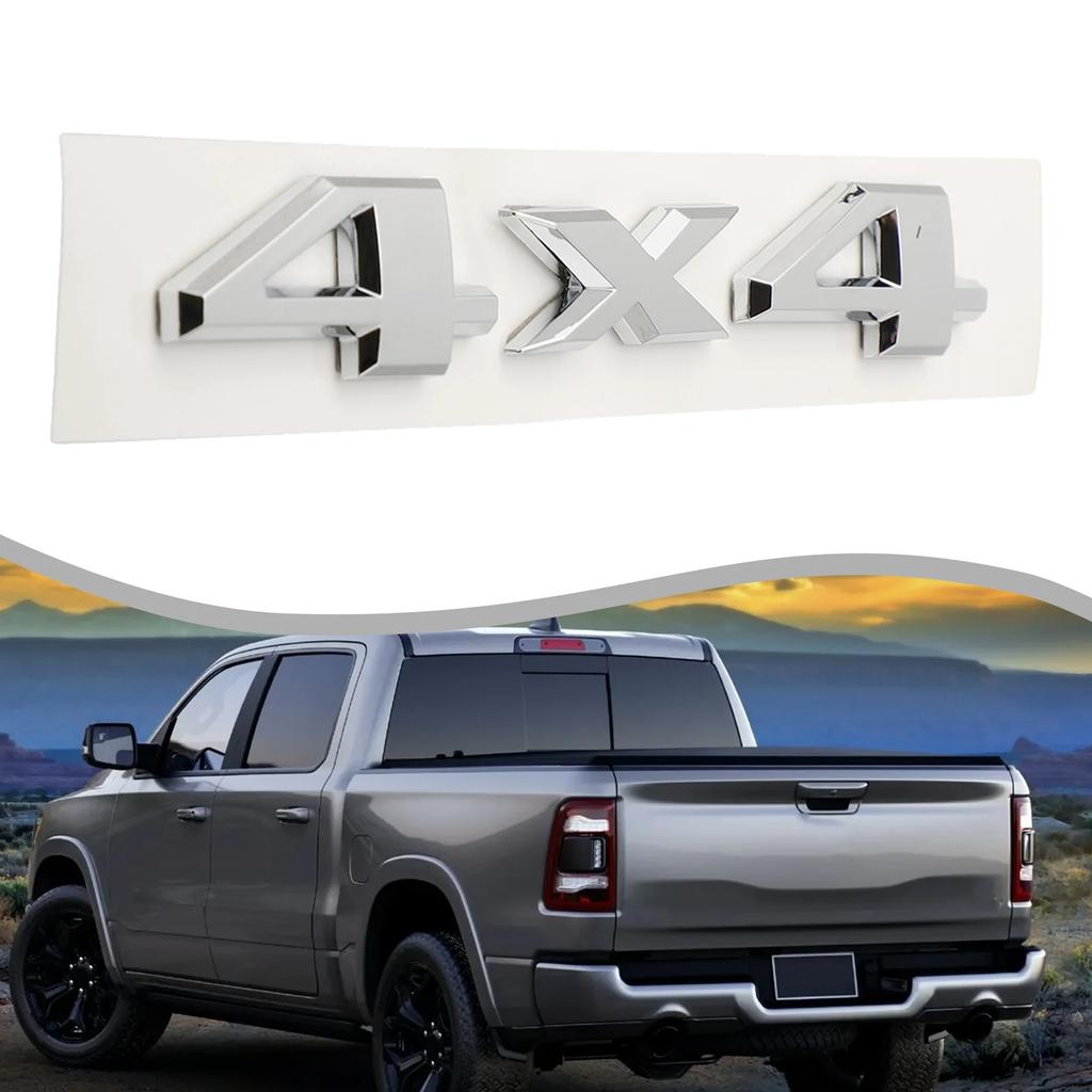 15 2.8CM 4X4 Car emblem Set Side Silver Truck Sticker Trunk ABS Decorative Exterior Fender Nameplate Rear Badge
