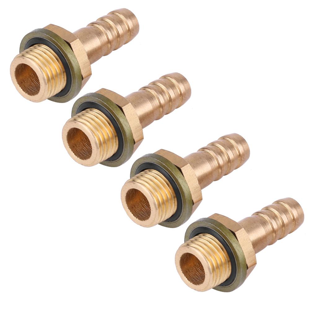 4Pcs Motorcycle Oil Cooler Oil Cooled System M8 Hollow Screw Adapter Fitting M12*1.25mm