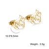 Jeshayuan Triquetra Celtics Irish Knot Stud Earrings For Women Birthday Gift Amulet Wicca Jewelry Stainless Steel Earrings