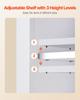 Bathroom Wall Cabinet, 2 Doors and Adjustable Shelf, Over the Toilet Storage Medicine Cabinet Wall Mounted, Hanging Organizer with Open Partition and