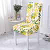 Printed Chair Cover Instagram Style Botanical Pattern Elastic Chair Cover All Season Universal Integrated Backrest Chair Cover