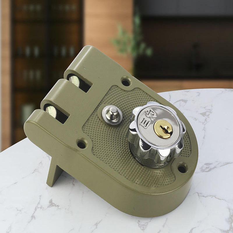 Household Sliding Door With Tiger teeth Old-Fashioned Exterior Door Lock Iron Gate Wooden Door Anti-Theft Door Lock