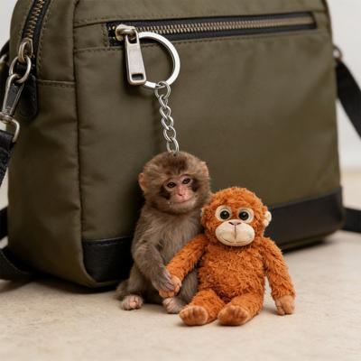 Klatschen Affe Schlüsselanhänger Anhänger Affe Hält Spielzeug Doppelseitig Acryl Schlüsselanhänger Rucksack Handtasche Zubehör