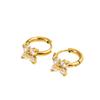 18K Gold-Plated Titanium Steel Clover Earrings - Non-Fading, High-End Women's Ear Jewelry