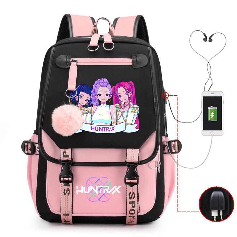 College Style Animation Cartoon Student Schoolbag Junior High School Multi-Functional Large Capacity Leisure Backpack